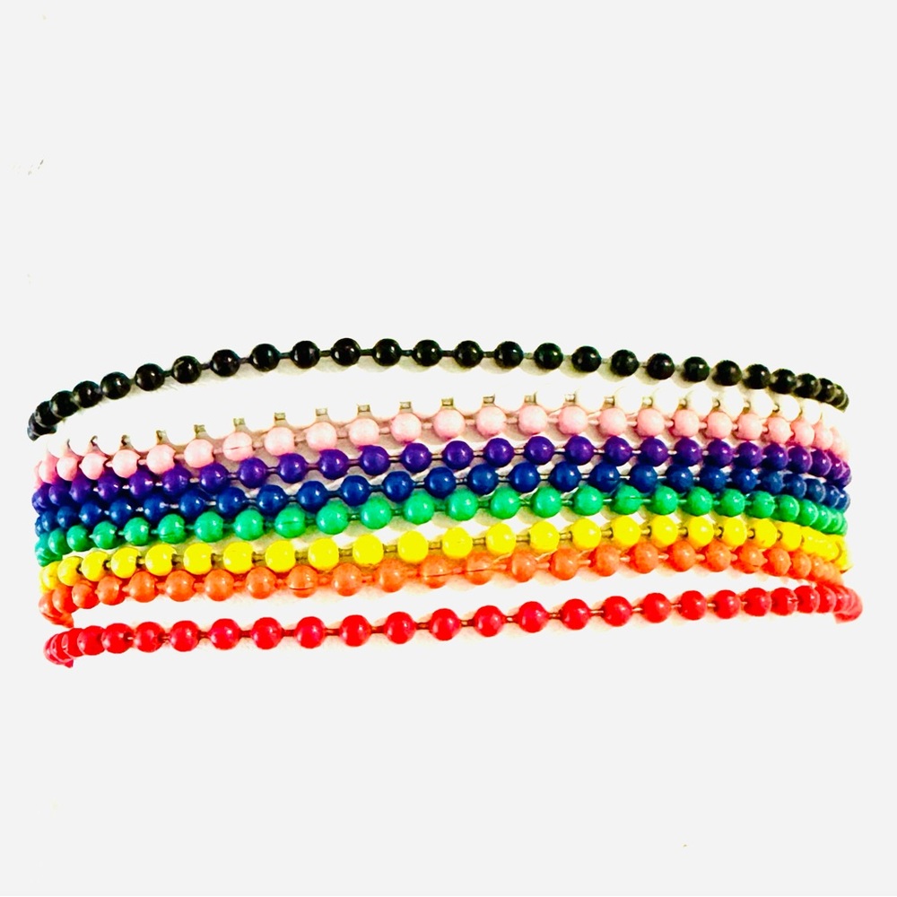 Color Ball Chain Steel Bracelets - Picture 2 of 4